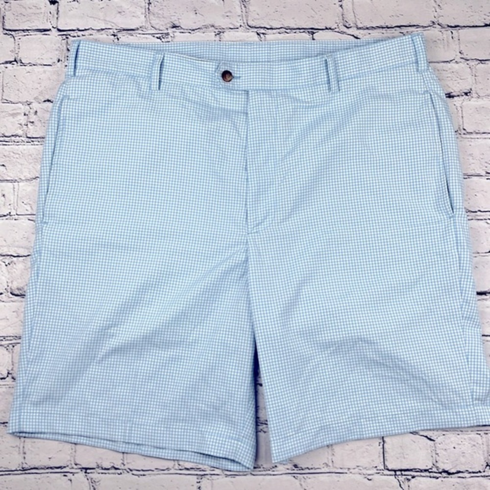 Donald Ross Gingham Golf Shorts 38